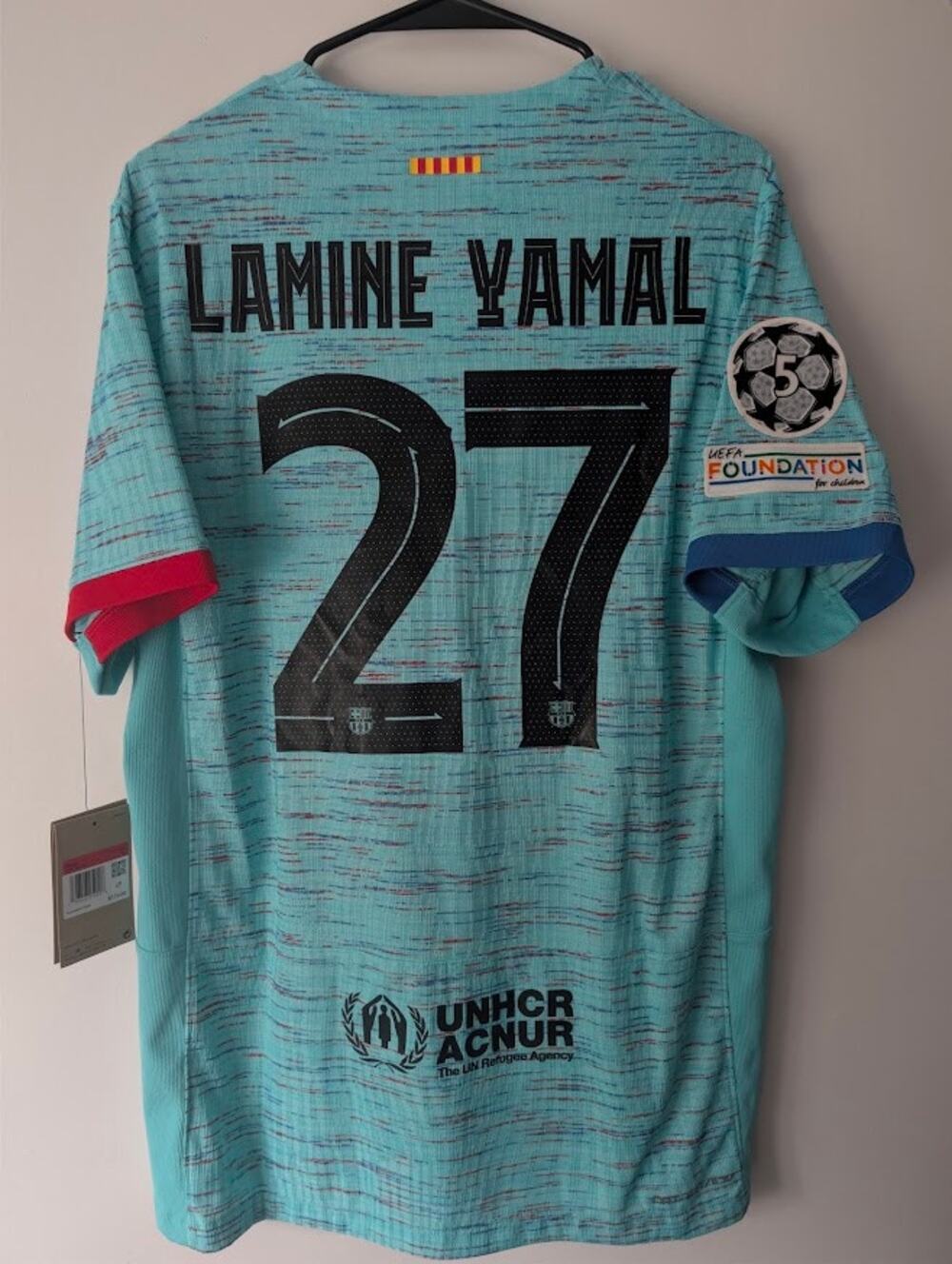 FC Barcelona 2023–24 Third Lamine Yamal Jersey Men’s Large UCL Nike ADV NWT